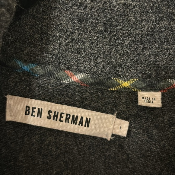 Men's Ben Sherman Lambswool Fisherman Sweater - Picture 2 of 8